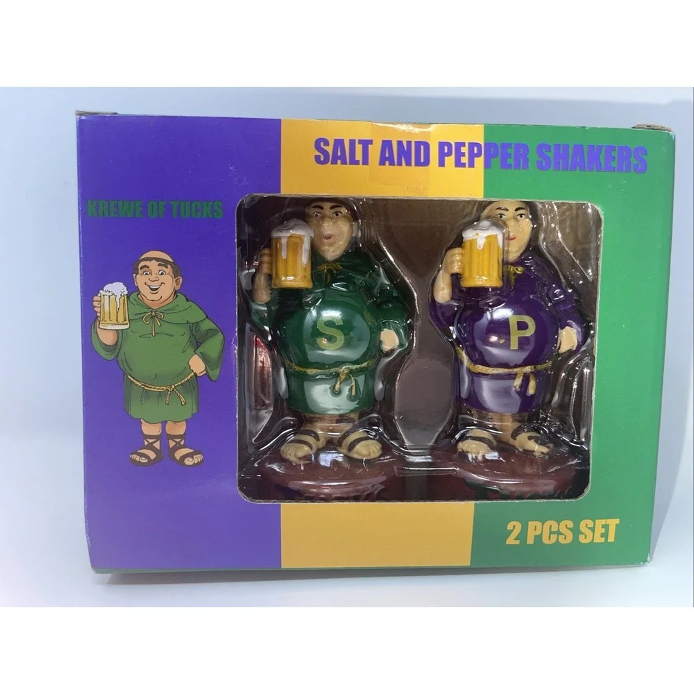 2025‎ Krewe Of Tucks Friars Salt And Pepper Shakers Collectable Mardi Gras NIB